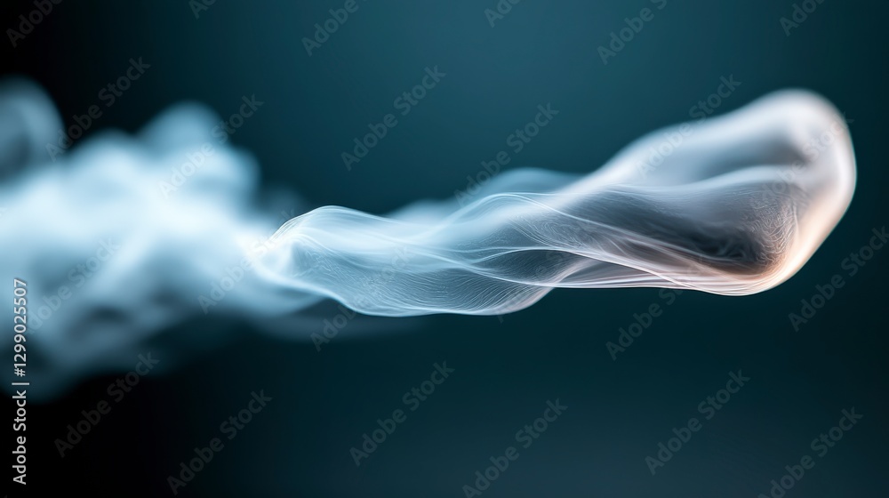 Fototapeta premium Ethereal Swirling Smoke in Blue Background with Soft Gradients for Abstract Visual Art and Design