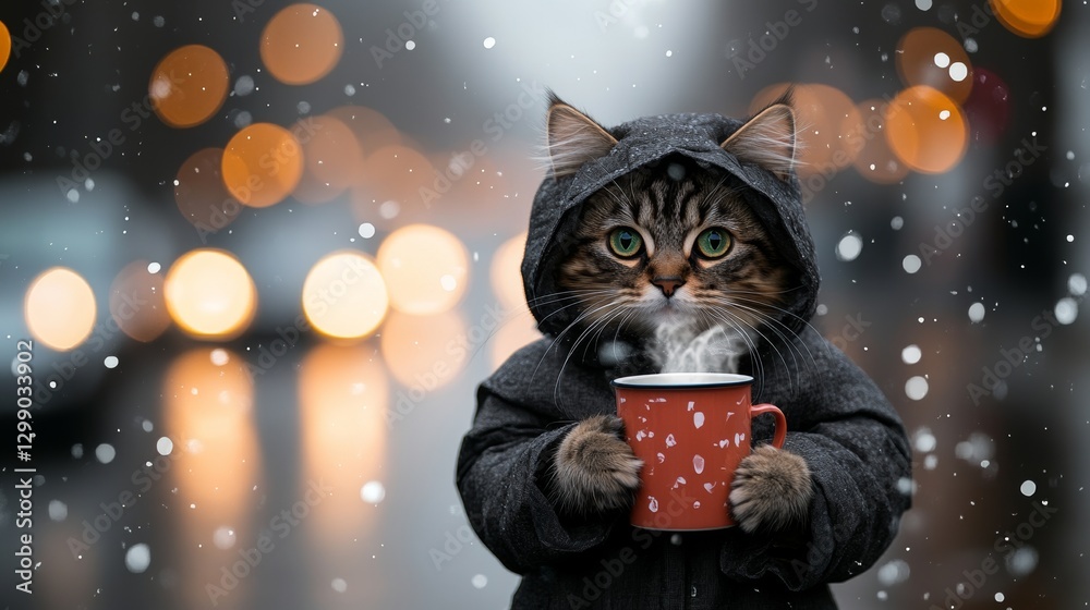 A portrait-style shot capturing the cat's elegant expression, its suit collar neatly arranged A portrait-style shot capturing the cat's elegant expression, its suit collar neatly arranged