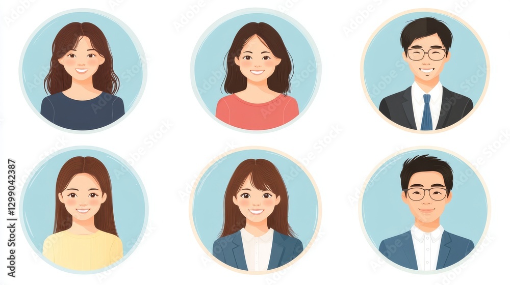 A collection of fifteen faceless business avatars, styled in a sleek and contemporary manner with light blue shades, symbolizing a professional team in a neat layout A collection of fifteen faceless business avatars, styled in a sleek and contemporary manner with light blue shades, symbolizing a professional team in a neat layout