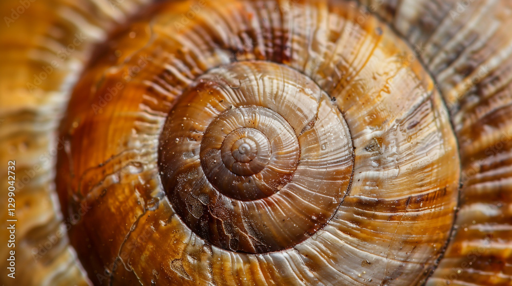 A beautifully lit macro photograph of a snail's shell. A beautifully lit macro photograph of a snail's shell.