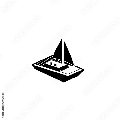boat on a white background