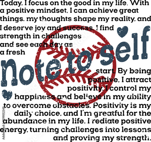 Baseball Motivational PNG, Note To Self png svg shirt