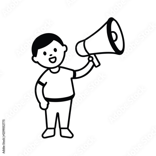man with megaphone