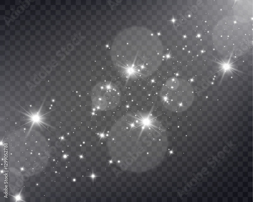 	
Light sparkle glitter shine glow with transparent glittering light effects, sparkling stars, white bokeh, and shiny glow on a checkered background, perfect for Christmas themes.	
