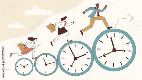Racing Against Time: The Businessman's Pursuit of Success

