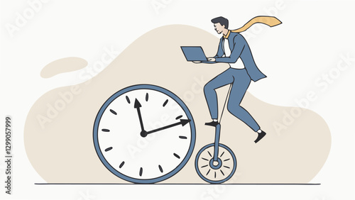 Racing Against Time: The Businessman's Pursuit of Success

