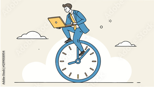 Racing Against Time: The Businessman's Pursuit of Success

