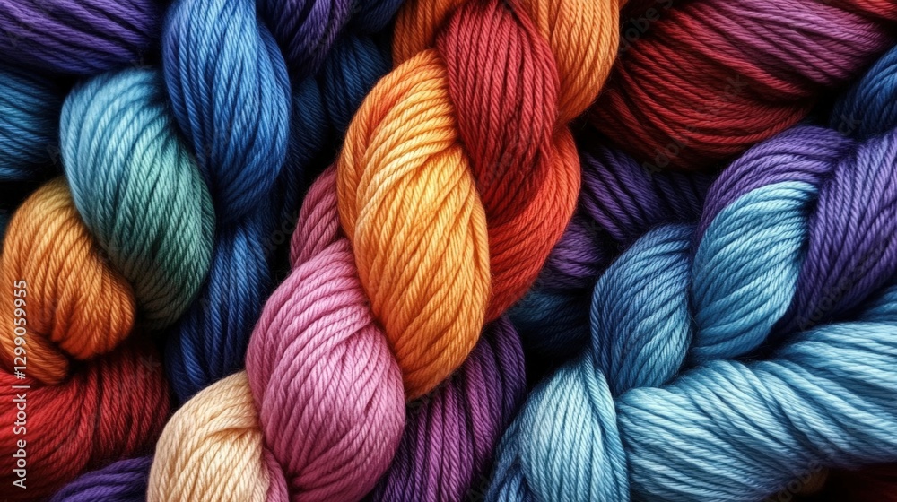 Detailed view of yarn bundles for enthusiasts. Detailed view of yarn bundles for enthusiasts.