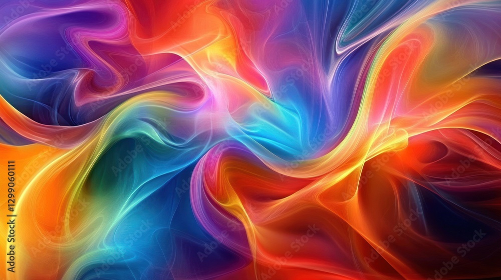 Abstract Colorful Swirls Design with Vibrant Dynamic Energy and Light Abstract Colorful Swirls Design with Vibrant Dynamic Energy and Light
