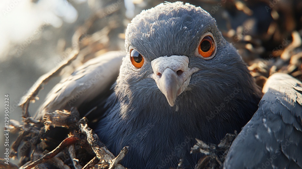 Fototapeta Exquisite Realistic Close-up of Rock Pigeon for Design Projects