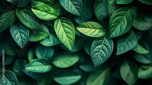 Lush Green Foliage: A Close-Up of Vibrant Leaves
