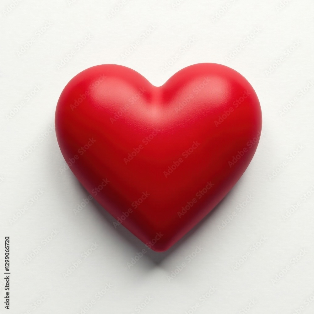 Single red heart, matte finish, slight shadow, card, background, shadow Single red heart, matte finish, slight shadow, card, background, shadow