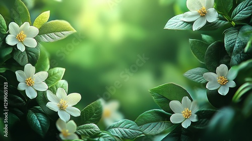 Serene Spring Blossoms: A Garden of White Flowers