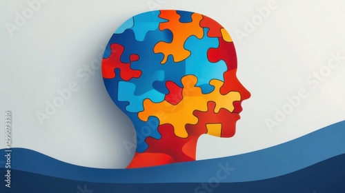 Wallpaper Mural Celebrating World Autism Awareness Day with creativity and understanding in a vibrant puzzle-inspired design Torontodigital.ca