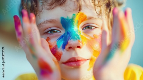 Celebrating World Autism Awareness Day with colorful face painting and joyful expressions by children