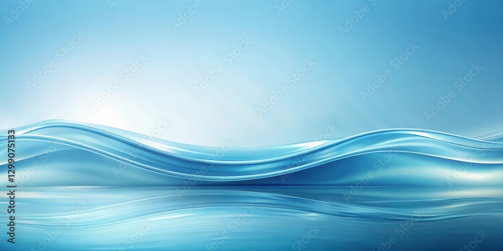 Obraz premium Serene Blue Water Waves Abstract Background Design for Peaceful and Tranquil Mood