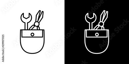  Tool Repair and Construction icon. Service tools. Improvement equipment.