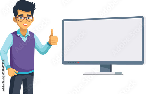 Modern Flat Style SEO Concept Illustration on Transparent Background
