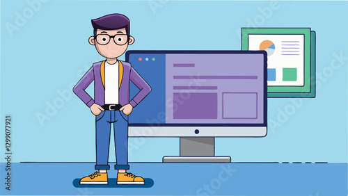 Modern Flat Style SEO Concept Illustration on Transparent Background
