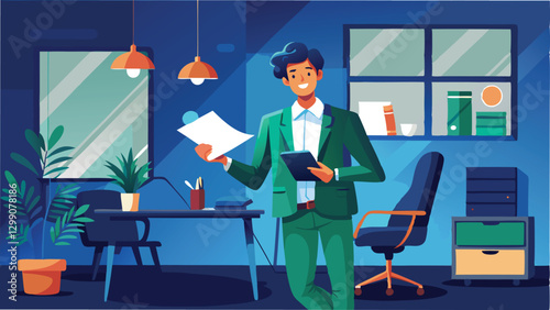 Modern Flat Style SEO Concept Illustration on Transparent Background
