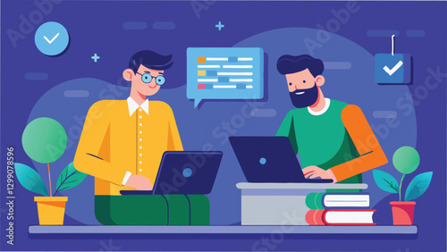 Modern Flat Style SEO Concept Illustration on Transparent Background
