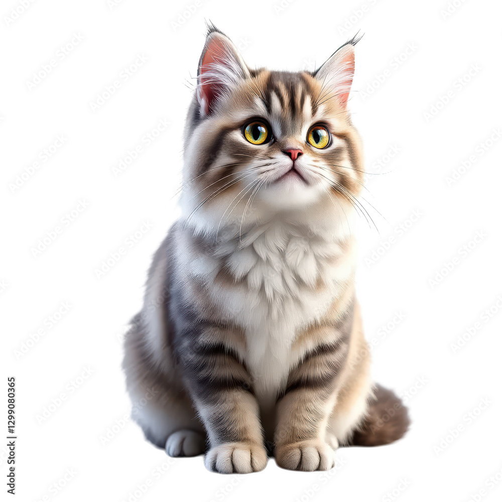 Tabby Kitten, isolated on transparent background. Tabby Kitten, isolated on transparent background.