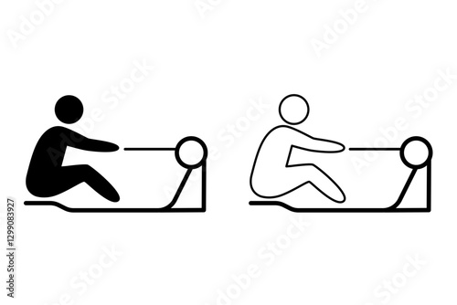 Rowing Machine Workout Icon