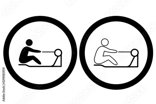 Rowing Machine Workout Icon