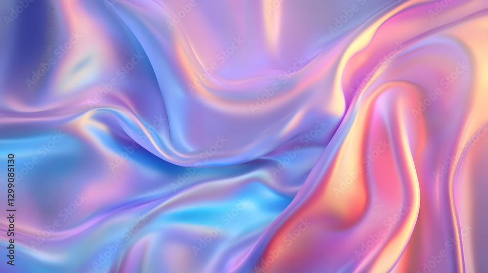 Fototapeta premium Beautiful, smooth, iridescent background with pastel blue, pink, and purple colors 