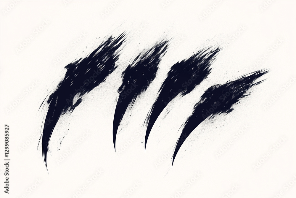 Obraz premium Claws scratches easy editable vector illustration