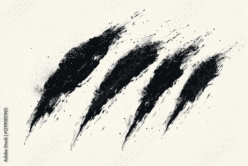 Claws scratches easy editable vector illustration