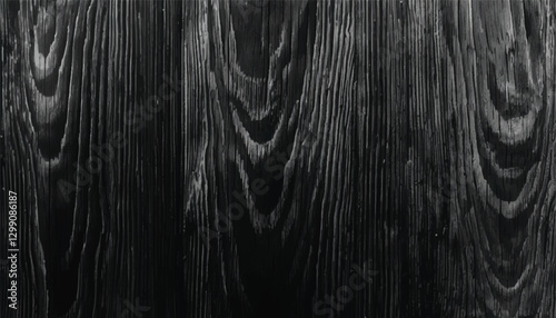 Black wood texture. Black wooden background. Wood grains. Texture of natural black wood. 