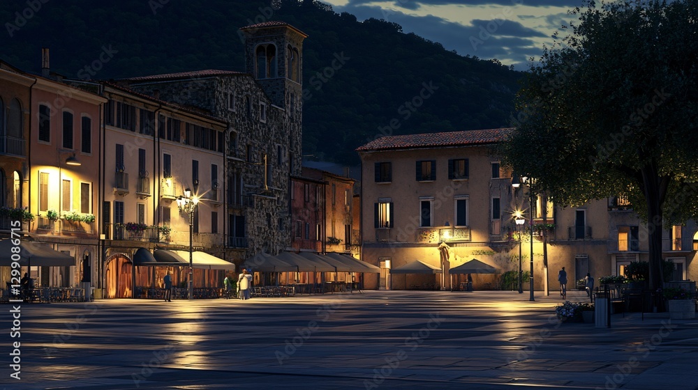 Naklejka premium Historical Piazza degli Scacchi in Marostica Italy: A Detailed View for Chess Lovers and Travel Enthusiasts
