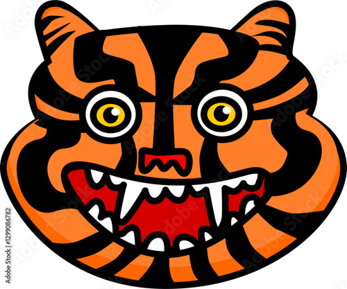 Ilustración de la cabeza de un tigre