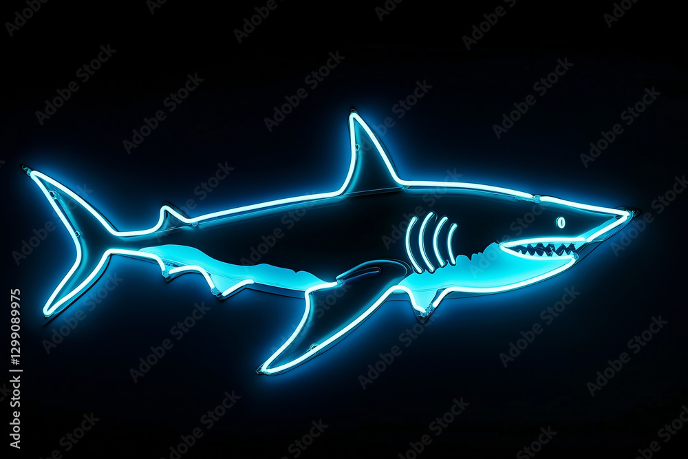 Obraz premium sharks in the dark