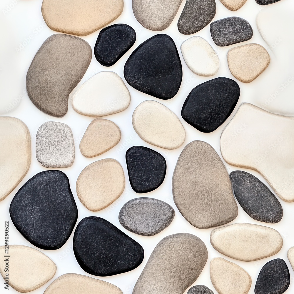 Abstract Arrangement Of Multicolored Stones On White Background Abstract Arrangement Of Multicolored Stones On White Background