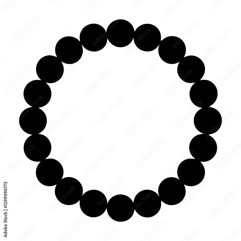 Obraz premium Beaded Bracelet silhouette vector