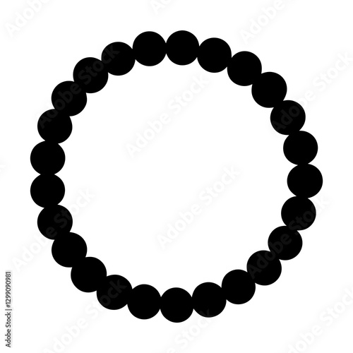 Beaded Bracelet silhouette vector