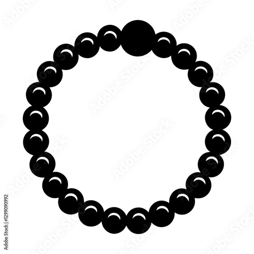 Beaded Bracelet silhouette vector