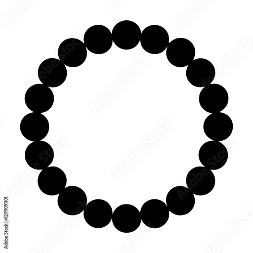 Beaded Bracelet silhouette vector