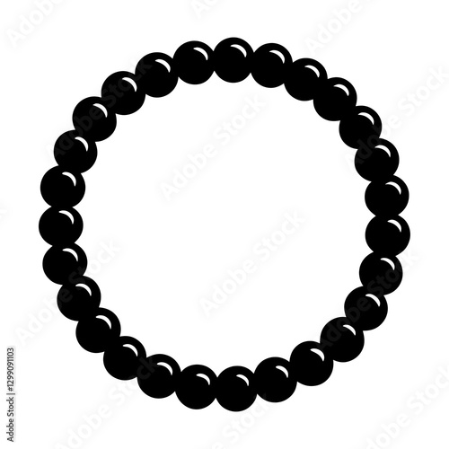 Beaded Bracelet silhouette vector