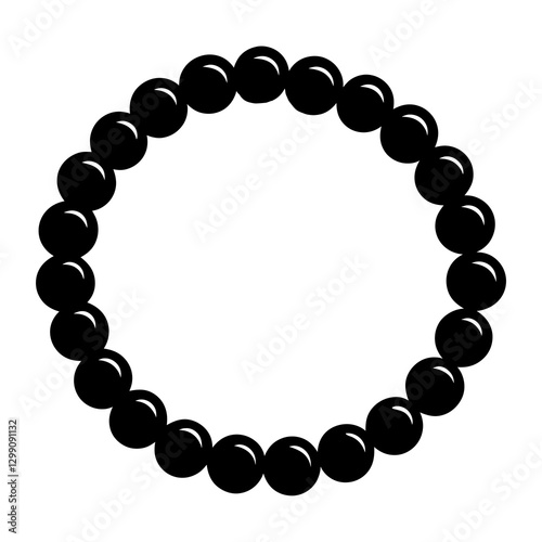Beaded Bracelet silhouette vector
