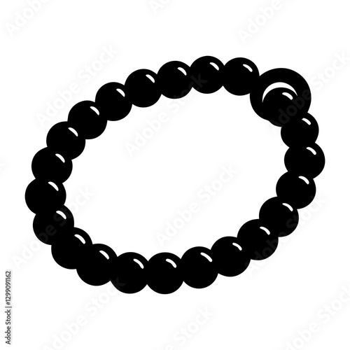 Beaded Bracelet silhouette vector