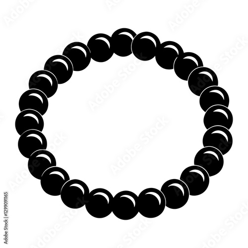 Beaded Bracelet silhouette vector