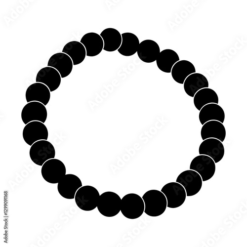 Beaded Bracelet silhouette vector
