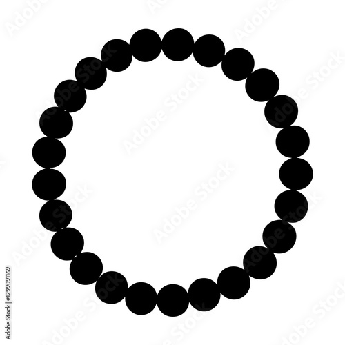 Beaded Bracelet silhouette vector