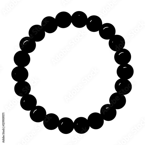Beaded Bracelet silhouette vector
