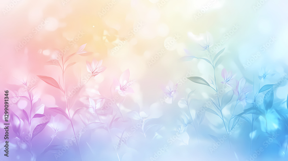 Beautiful blurred background of natural light and plants in the fog, a ray of sunlight shines through tall grasses, pastel colors Beautiful blurred background of natural light and plants in the fog, a ray of sunlight shines through tall grasses, pastel colors