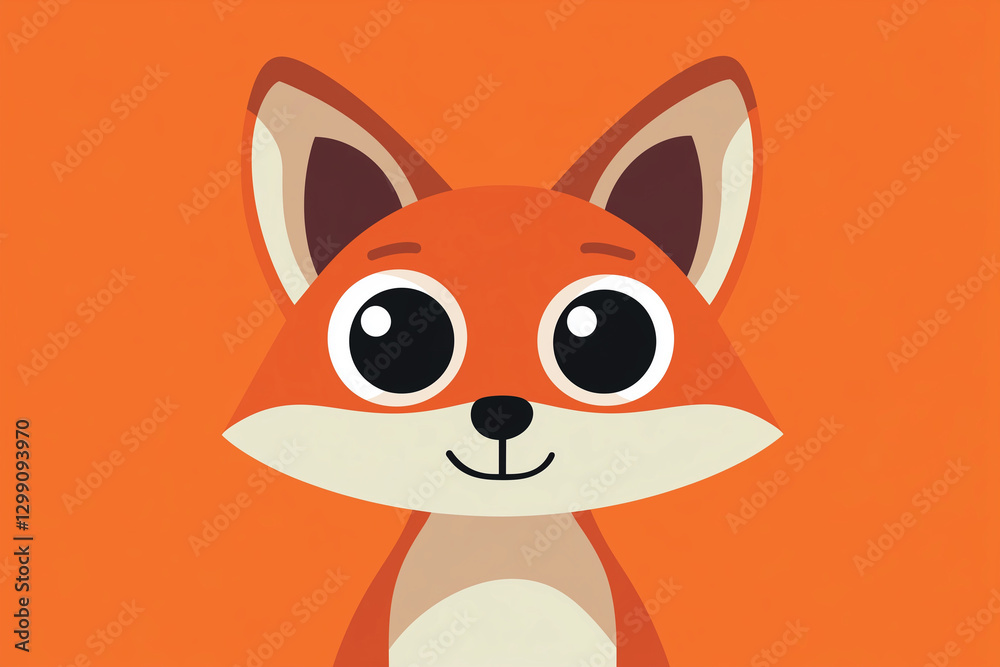 Obraz premium Digital illustration of a cartoon fox with large pixelated eyes in NFT art style