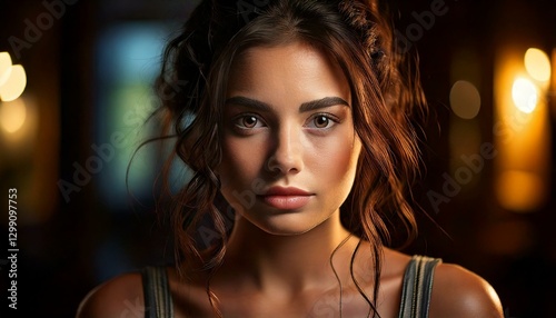 ritratto di giovane donna vista frontale